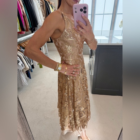 Dress the Population Lace Blair Embellished Fit & Flare Cocktail Dress Size S - Picture 5 of 10